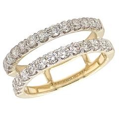 14 Karat Yellow Gold Ring Enhancer With 26=0.77Tw Round Brilliant-Cut Diamonds  Ring Size: 7.5