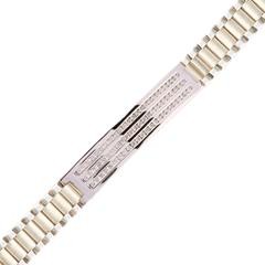 14 Karat Yellow/White Gold Men's Diamond 11.4mm President Link Bracelet With 72=2.16Tw Round Diamonds  Length/Size: 8.25