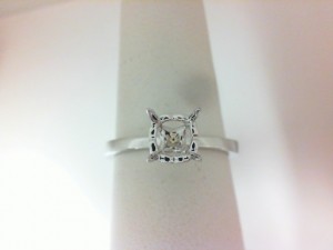 White 18 Karat Semi Mount Ring