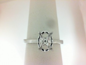 White 18 Karat Semi Mount Ring