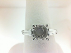 White 18 Karat Ring With 2=0.43Tw Baguette Diamonds  Serial #: 662710