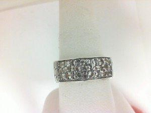 John Hardy: Sterling Silver Fashion Ring With White Topaz