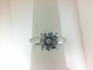 White 18 Karat Ring Serenity Solitaire Semi-Mount