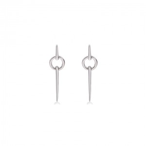 Sterling Silver Earrings: Circular Spear