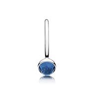 Sterling Silver Ring With December Birthstone: Blue Crystal