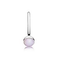 Sterling Silver Ring With October Birthstone: Opal-Color Crystal