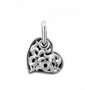 Sterling Silver Pendant Charm Type: Large Love Hearts 19mm