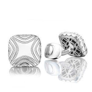 Tacori Sterling Silver  Retro Classic Milgrain Cufflink