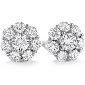 White 18 Karat Earrings With 16=1.07Tw Hearts On Fire Round G/H Vs-Si Diamonds