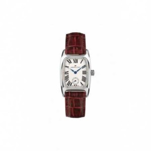 Hamilton: Stainless Steel Quartz 23.5mm x 27.40mm Boulton Watch Red Leather StrapWith Buckle