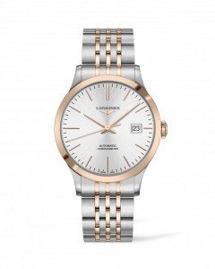 Longines Stainless Steel And 18 Karat Pink Gold Cap 40mm Record Automatic Chronometer COSC Cerified Watch(L28215727)