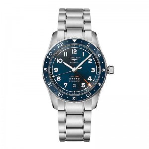 Longines Spirit Zulu Time Automatic Blue Dial and Stainless Steel Bracelet Watch COSC | 42mm | L38124936