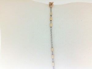 Two-Tone 14 Karat Anklet With Extender 10 Inch