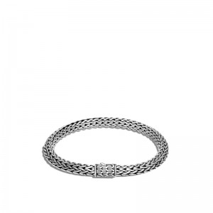 Classic Chain Silver Tiga 6.4mm Chain Bracelet with Pusher Clasp