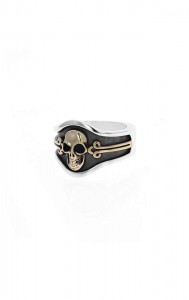 King Baby Sterling Silver Skull Cigar Band Size 12