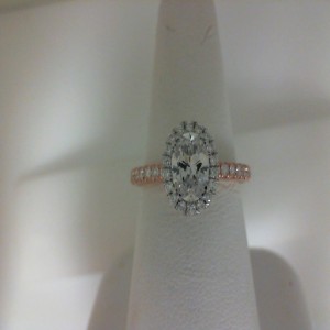 Verragio: 14 Karat Rose/White Gold Tradition Semi- Mount Ring With .60Tw Round Diamonds