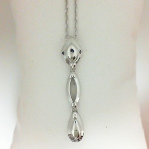 The Sheree Collection Sterling Silver Pendant With Diamond Accent Length: 18