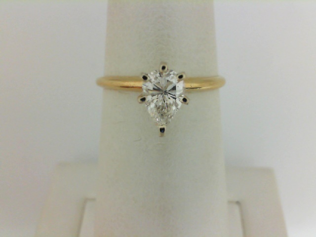 14 Karat Yellow Gold 0.55 Ct Pear Shape Diamond Solitaire - Si2/J