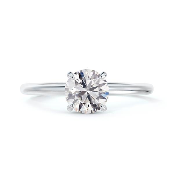 Forevermark:  Platinum Delicate Icon  Ring  With One 1.00Ct Forevermark  Round G Si2 Diamond