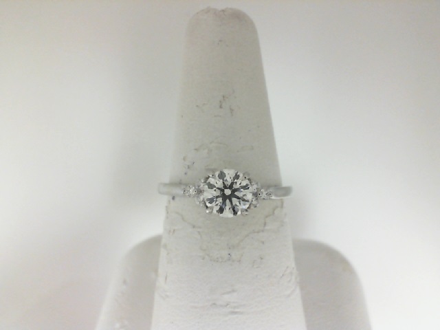 Forevermark Platinum Triple Accent 0.71 Ct Round Brilliant Cut Diamond Engagement Ring With 0.04 Ct