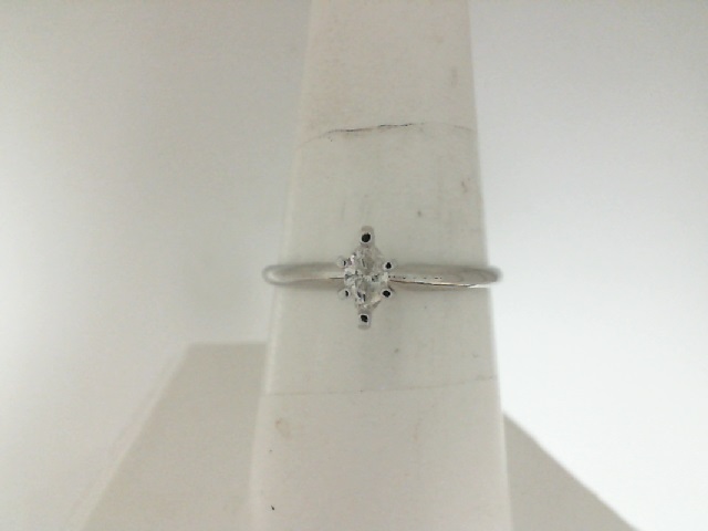 14 Karat White Gold Marquise Cut Diamond Engagement Ring 0.17 Ct