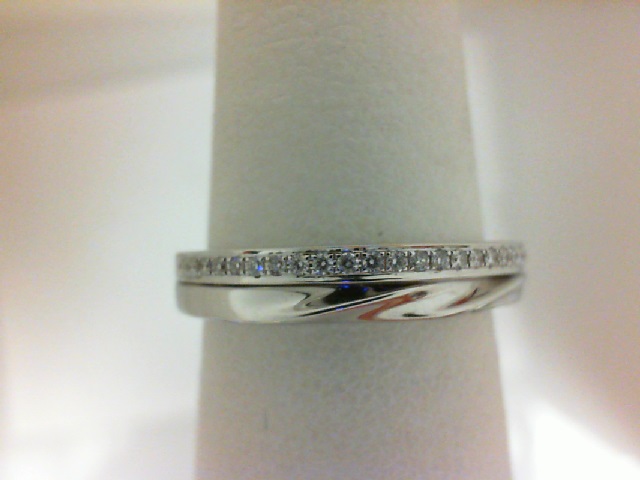 Sterling Silver Contoured Wedding Ring Jacket 0.22tw 