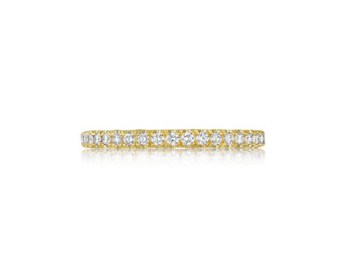 Tacori: 18 Karat Yellow Gold Petite Crescent Prong Set Wedding Band With 0.37Tw Round Diamonds
Ring Size: 6.5