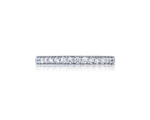 Tacori: Platinum  Royal T Wedding Band With 0.90Tw Round Diamonds
Ring Size: 6.5