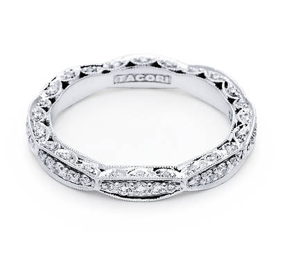 Tacori: Platinum Royal T Filigree Eternity Anniversary Wedding Band With 88=0.68Tw Round Diamonds
Ring Size: 6.5
