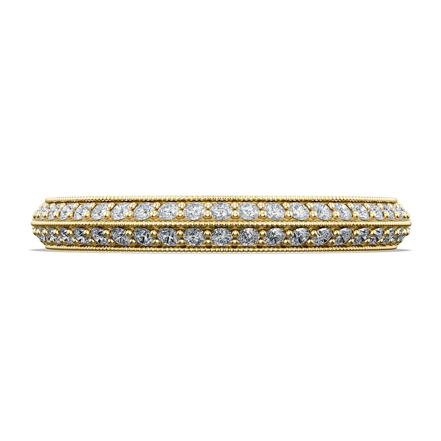 Tacori 18 Karat Yellow Gold Sculpted Crescent Knife Edge Wedding Band 0.35ctw