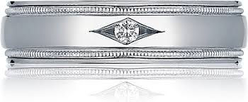 Tacori: 18 Karat White Gold 6mm Crescent Wedding Band With One 0.05Ct Round Diamond
Ring Size: 10.5