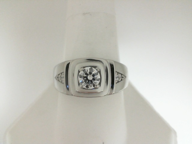 Platinum Custom Round Brilliant Cut Diamond Ring 0.59 Ct
Engraved L To M