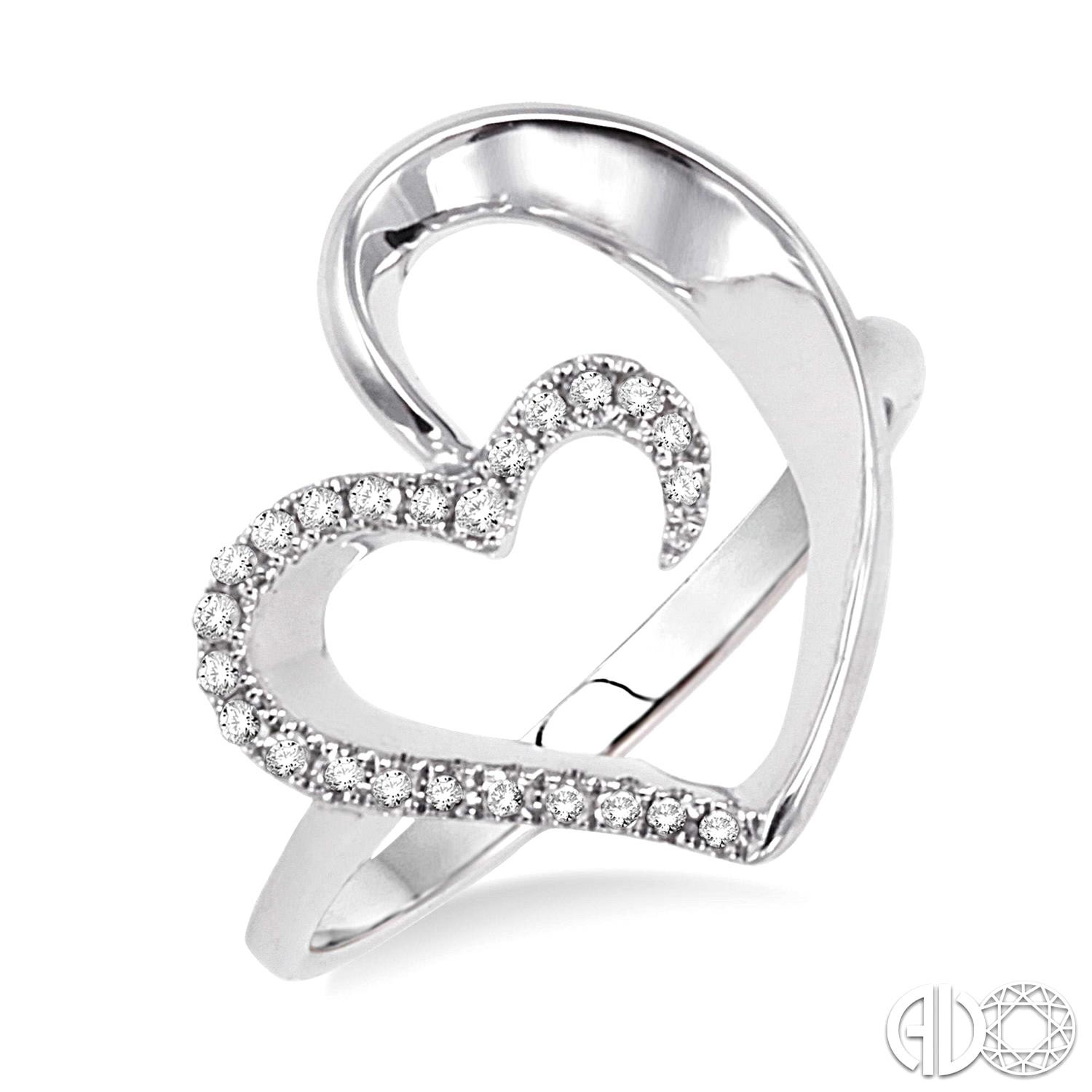 0.66tw Sterling Silver Double Row Criss Cross Ring Guard Enhancer 