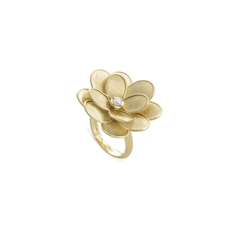 Marco Bicego 18K Yellow Gold Petali Diamond Flower Ring(AB606-BY)
