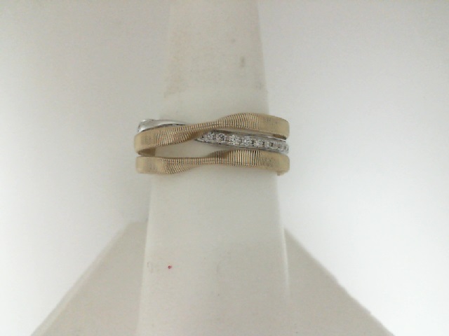 Macro Bicego Marrakech 18K Yellow Gold 3-Band Coil Ring With Diamonds
Diamonds Total Carat Weight: 0.15