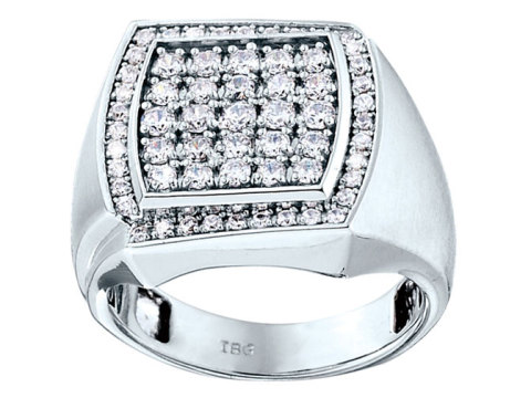 10 Karat White Gold Fashion Ring With 61=1.46Tw Round I/J SI2-3 Diamonds