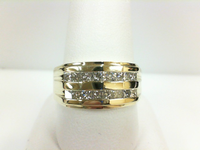Yellow 14 Karat Ring With 16=1.10Tw Princess G Si1 Diamonds
Ring Size: 10.5
