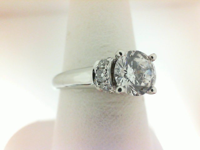 Scott Kay: 14K White Gold .27Ctw Round Diamonds Semi-Mount Ring
*Setting only, center stone not included