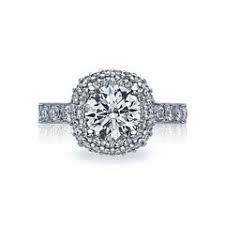 Tacori 18 Karat White Gold Blooming Beauties Semi Mount Ring With