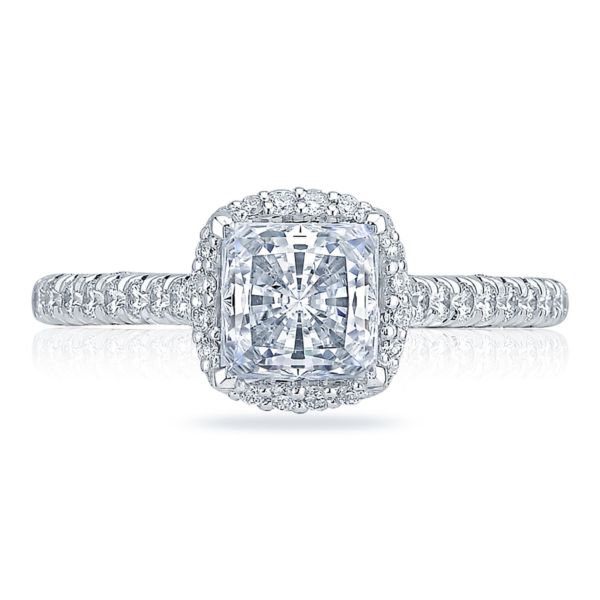 Tacori Platinum Petite Crescent  Semi-Mount Ring With 0.49Ctw Round Diamonds
*Setting only, center stone not included