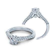 Verragio: 14 Karat White Gold Renaissance Semi-Mount Ring With 0.25Tw Round Diamonds