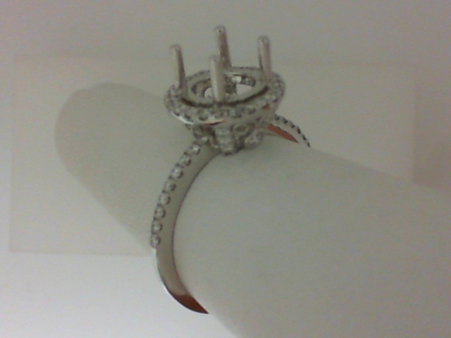 Natalie K: White 18 Karat Semi Mount Set With .36Tw Round Diamonds