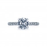 Tacori  Platinum Petite Crescent Semi-Mount Ring With .57Tw Round Diamonds
*Setting only, center stone not included