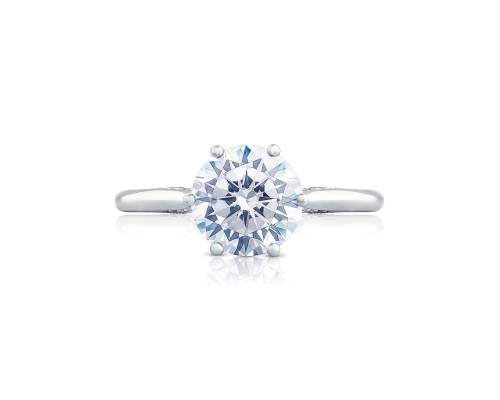 Tacori  Platinum Simply Tacori Semi-Mount Ring With .07Tw Round Diamonds
*Setting only, center stone not included