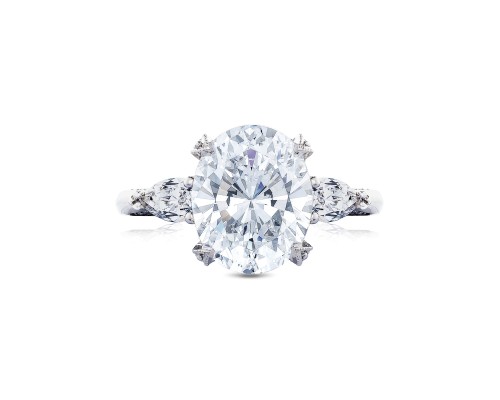 Tacori  Platinum  Royal T Semi-Mount Ring With .84Tw Round Diamonds
*Setting only, center stone not included