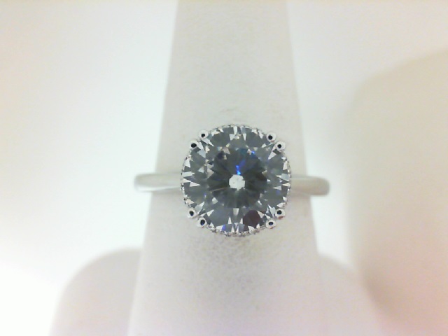 Verragio: 14 Karat White Gold Tradition Semi-Mount Ring With .10Tw Round Diamonds
For 8mm Center