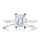 Tacori 18 Karat White Gold  Simply Tacori Semi-Mount Ring With 0.35Tw Baguette Diamonds
*Setting only, center stone not included