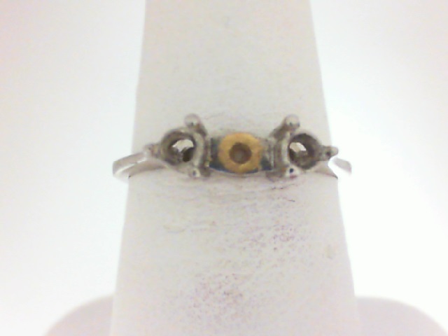 14 Karat White Gold Semi Mount Ring With .24Tw Round Diamonds