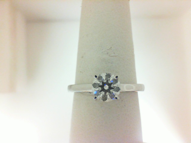 18 Karat White Gold Ring With 0.01Tw  Round Diamonds