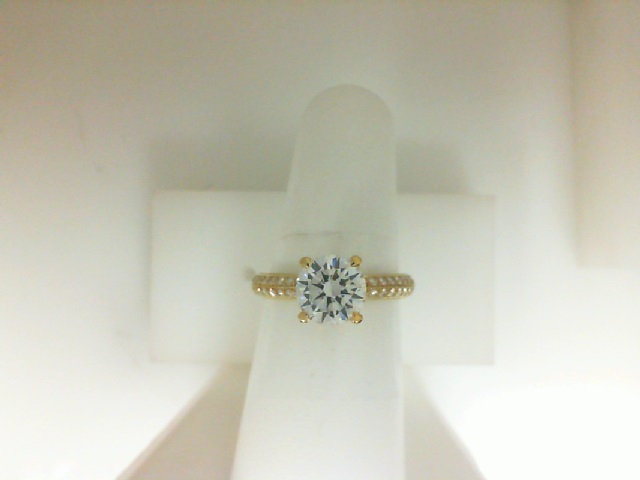 Tacori 18 Karat Yellow Gold 0.33 Carat Diamond Semi-Mount Engagement Ring